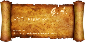 Gál Algernon névjegykártya